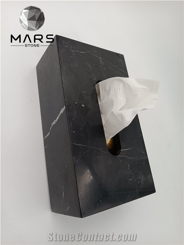 2021 Natural Marble Rectangle Tissue Box For Decoration
