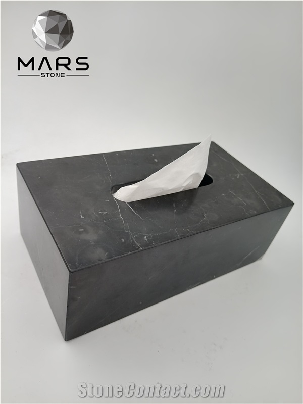 2021 Natural Marble Rectangle Tissue Box For Decoration
