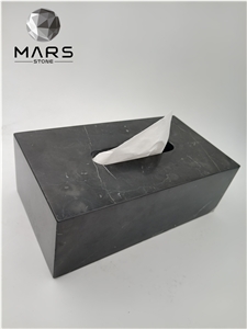 2021 Natural Marble Rectangle Tissue Box For Decoration