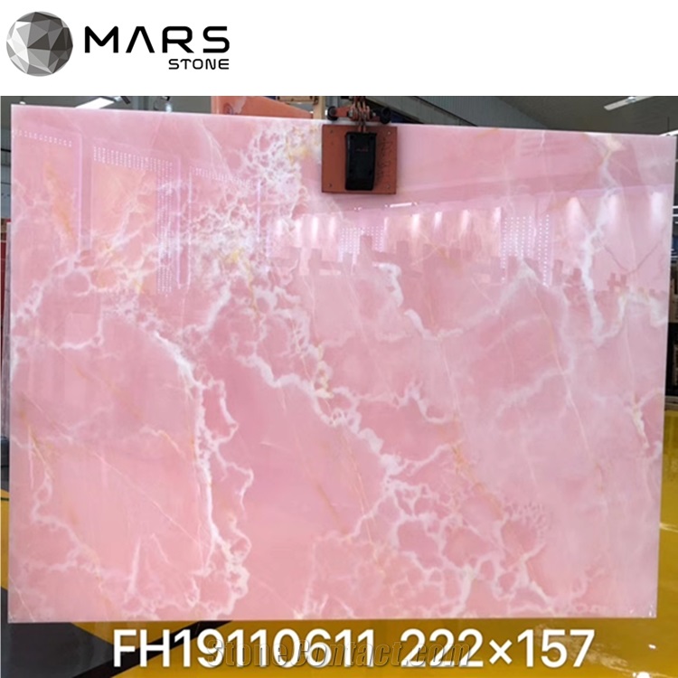 2021 Popular Luxury Natural Pink Onyx For countertops