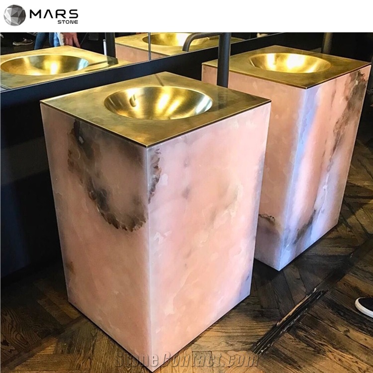 2021 Popular Luxury Natural Pink Onyx For countertops