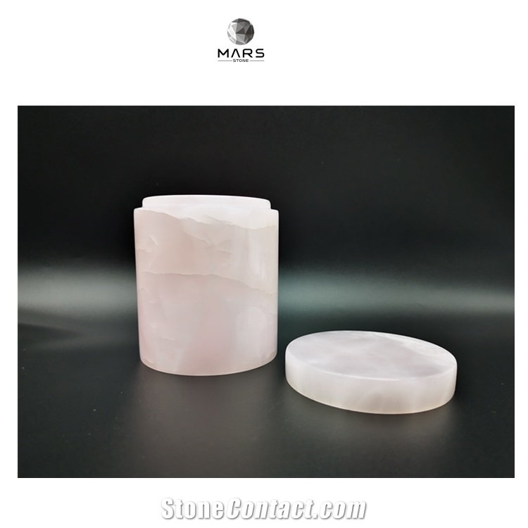 Amazon Hot Pink Onyx Back Lit Translucent Pink Candle Jar