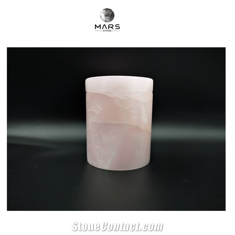 Amazon Hot Pink Onyx Back Lit Translucent Pink Candle Jar