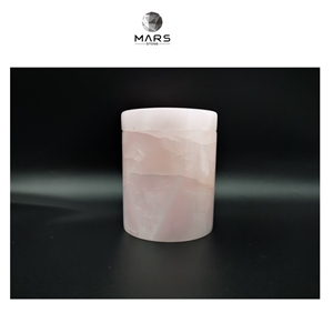 Amazon Hot Pink Onyx Back Lit Translucent Pink Candle Jar