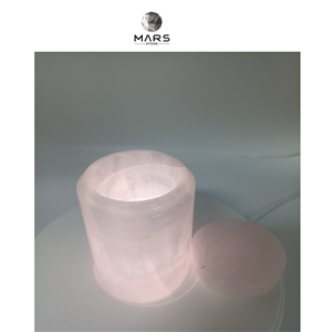 Amazon Hot Pink Onyx Back Lit Translucent Pink Candle Jar