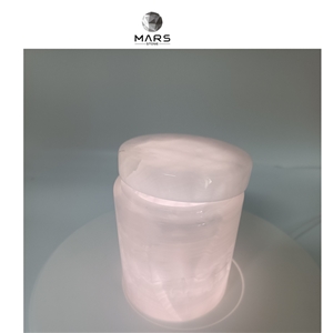 Amazon Hot Pink Onyx Back Lit Translucent Pink Candle Jar
