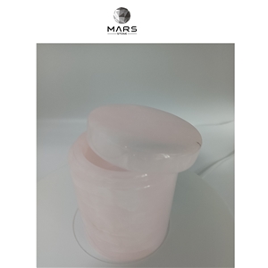 Amazon Hot Pink Onyx Back Lit Translucent Pink Candle Jar