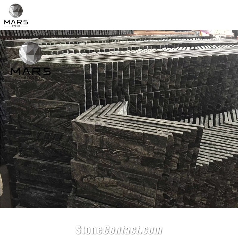 Black Color Sand Natural Stone Tiles Price For Wall Cladding