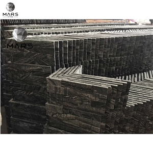 Black Color Sand Natural Stone Tiles Price For Wall Cladding