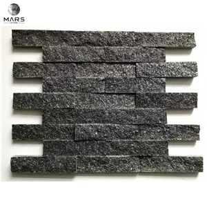 Black Color Sand Natural Stone Tiles Price For Wall Cladding