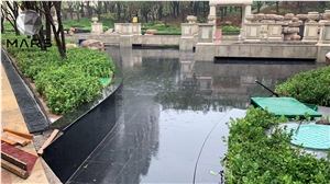 Black Stone Granite Floor for garden For Water Fall