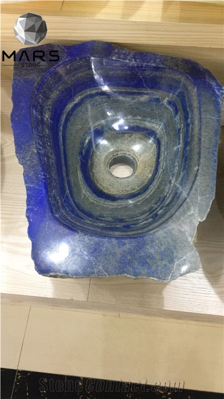 Cheap Bathroom Corner Blue Onyx Sink Custom Size