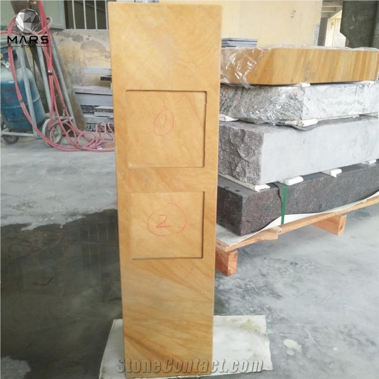 China Hot Beautiful European Style Yellow Sandstone Monument