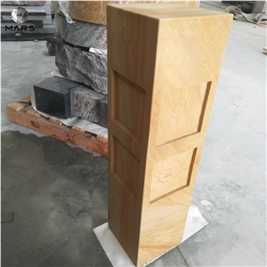 China Hot Beautiful European Style Yellow Sandstone Monument