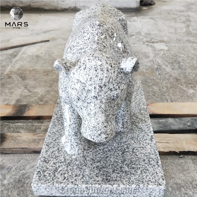 Cow Design Funeral Accessaries Tombstone Statues Granite