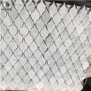 Customized Design Kitchen Wall Lantern Shape Marble Mosaic