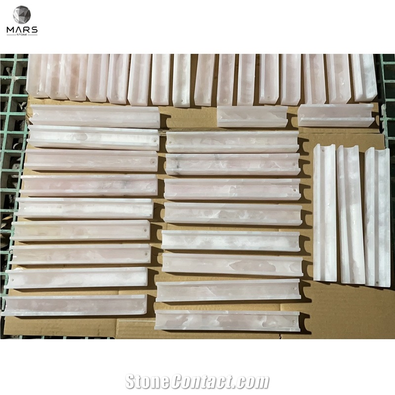 Decoration Smooth Pink Onyx Incense Stick Incense Holder