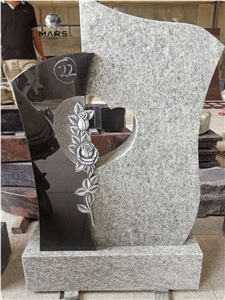Europe Style Viscount White Granite Memorial Tombstone