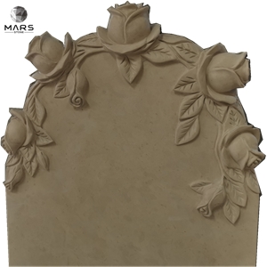 European Design Ocean Beige Marble Gravestone Factory