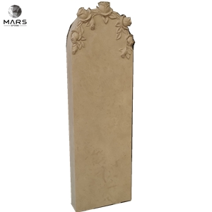 European Design Ocean Beige Marble Gravestone Factory