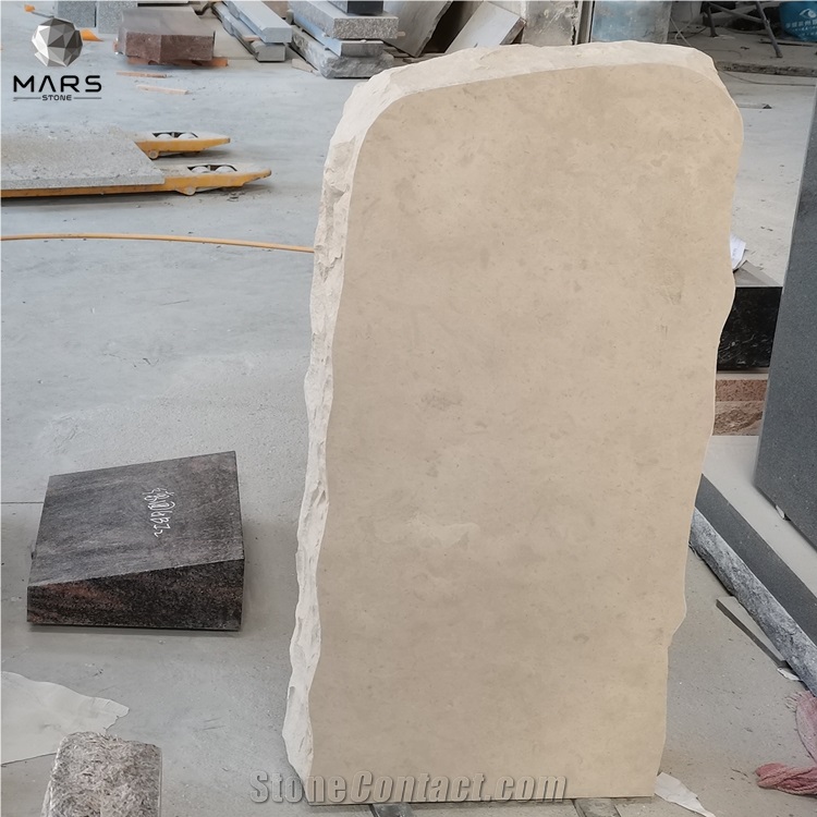 European Design Ocean Beige Marble Gravestone Factory