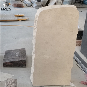 European Design Ocean Beige Marble Tombstone Factory