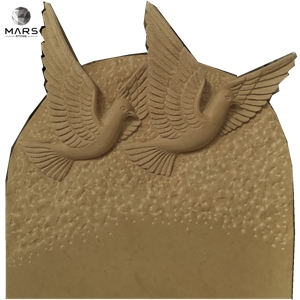 European Design Ocean Beige Marble Tombstone Factory