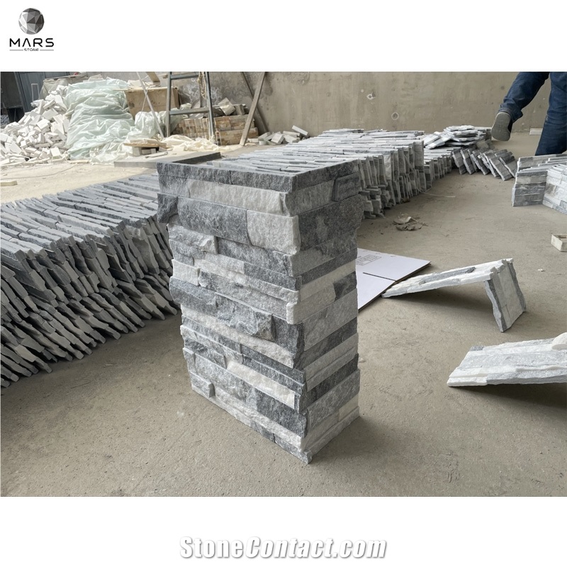 Flat Panel Culture Stone Wall Stone Cloudy Gray Ledgestone