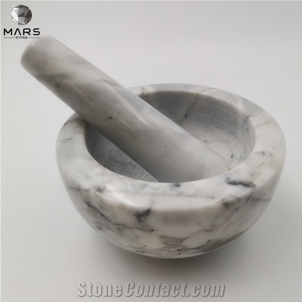 Good Design Custom Natural Marble Mortar With Pestle Set