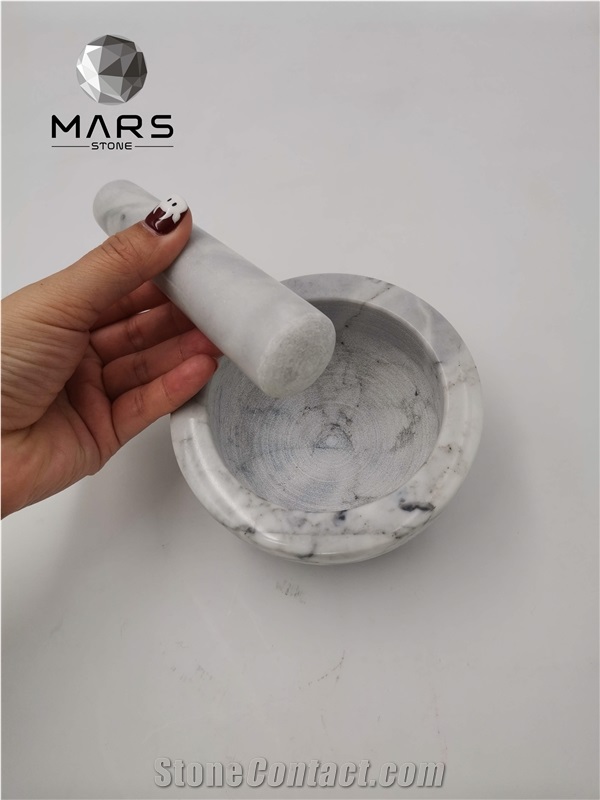 Good Design Custom Natural Marble Mortar With Pestle Set