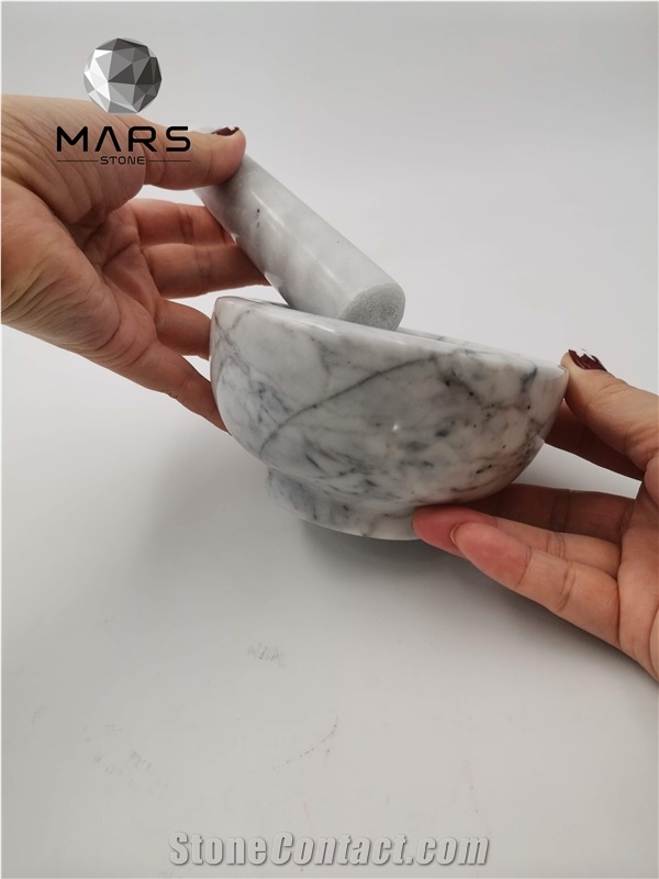 Good Design Custom Natural Marble Mortar With Pestle Set