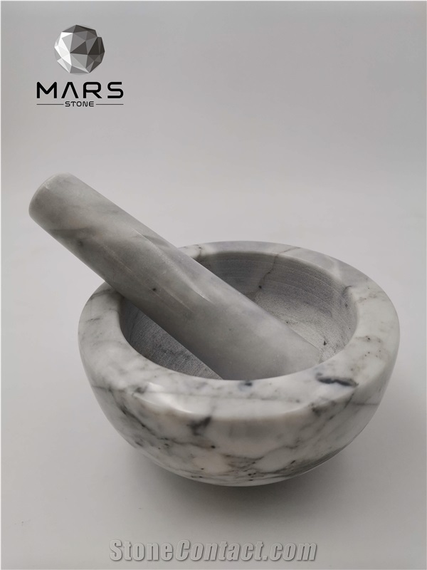 Good Design Custom Natural Marble Mortar With Pestle Set