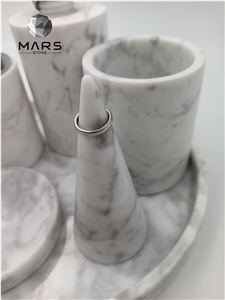 Green Marble Bathroom Accessory Sets With Stone Soap Dish