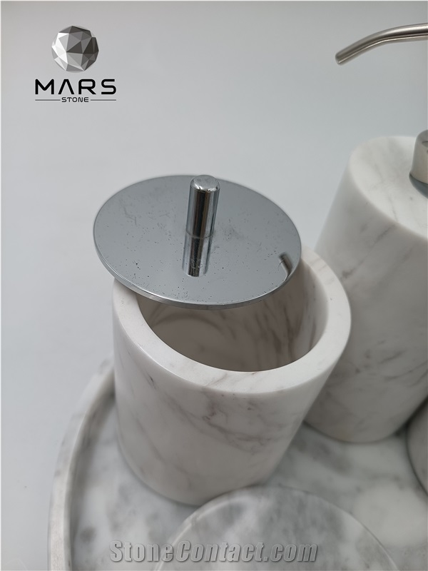 Green Marble Bathroom Accessory Sets With Stone Soap Dish