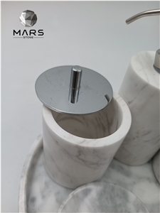 Green Marble Bathroom Accessory Sets With Stone Soap Dish