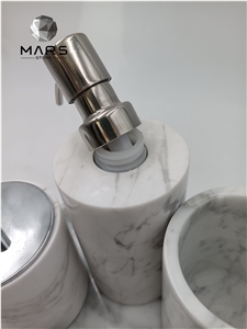 Green Marble Bathroom Accessory Sets With Stone Soap Dish