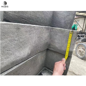 Grey Cement Brick Culture Veneer Natural Stone Cladding Wall