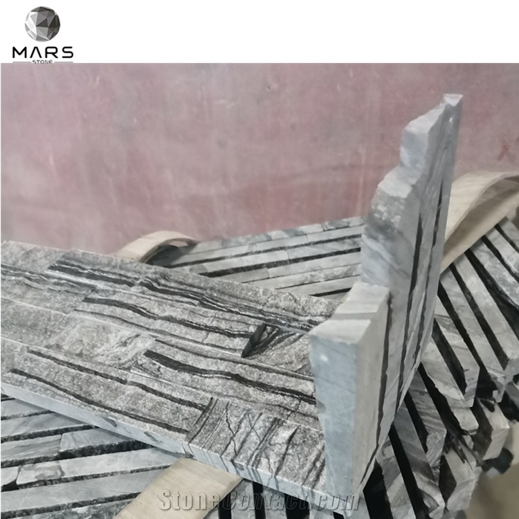 Grey Marble Ledge Stone Wall Panels Veneer for Exterior Wall