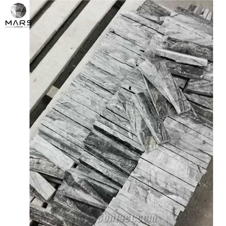 Grey Marble Ledge Stone Wall Panels Veneer for Exterior Wall