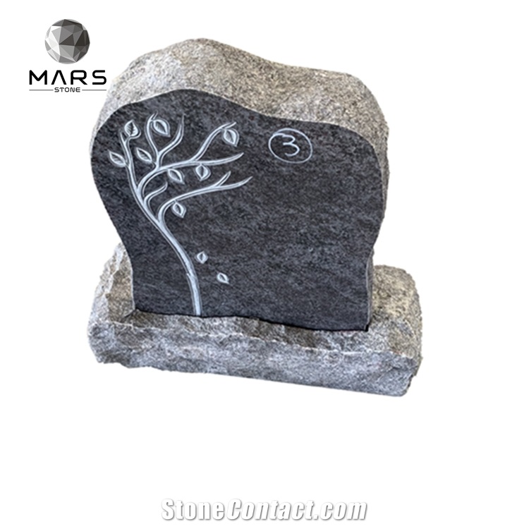 High Quality Carved Tree Stone Bahama Orion GraniteTombstone