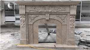 Hot Modern Fireplace Cream Marble Design For Back Porch