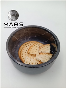 Lovely Natural Marble Stone Petdog Food Bowl Feeding Feeders