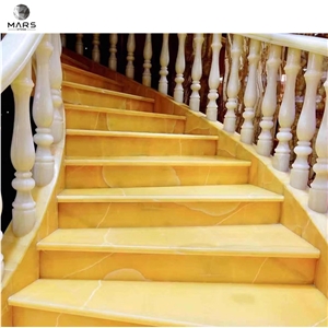Luxury Home Standard Texture Specificate Yellow Onyx steps