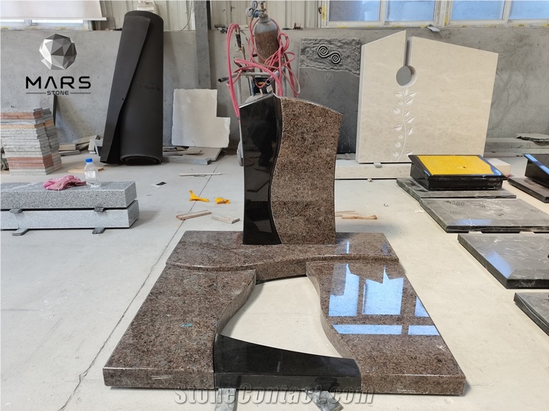 Natural Granite Germany Tombstone With Different Shapes