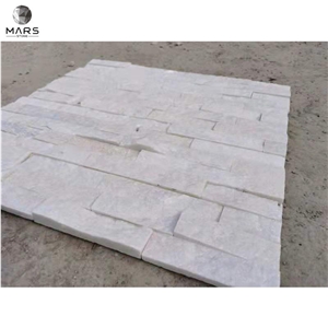 Natural Pure White Ledge Stone Veneer Stone Tiles Wall Stone