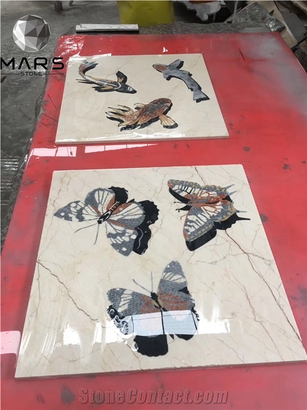 Natural Stone Art Water-jet Medallion Tile For Unique Design