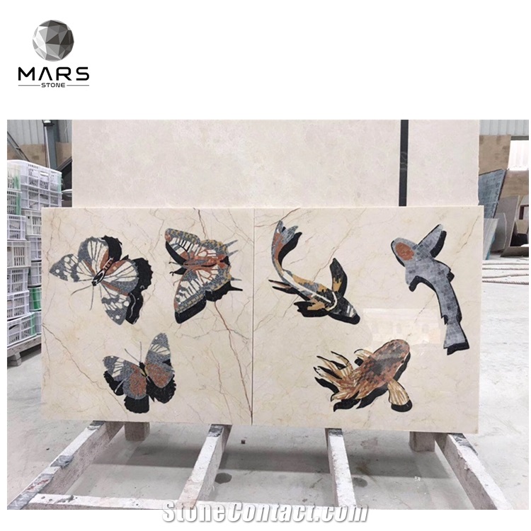 Natural Stone Art Water-jet Medallion Tile For Unique Design