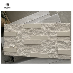 Natural Stone White Limestone Veneer  Wall Cladding Pane