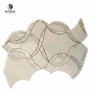 New Design Sea Sells Mother of Pearl Waterjet Mosaic Tiles 