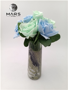 Popular New Design Marble Light Green Jade Flower Vase